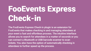 FooEvents Express Check in v1.8.4