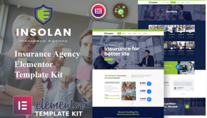 Insolan – Insurance Agency Elementor Template Kit