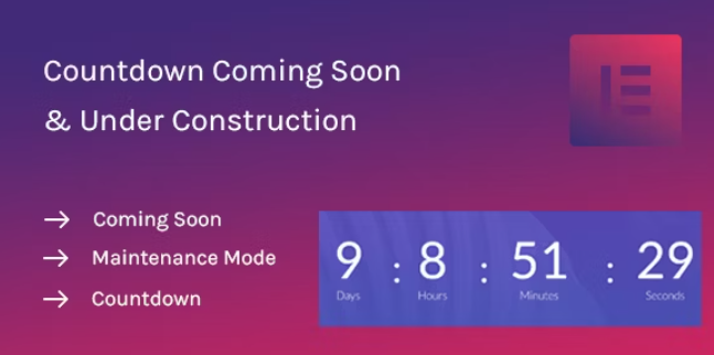 Coming Soon Widget for Elementor v1.0