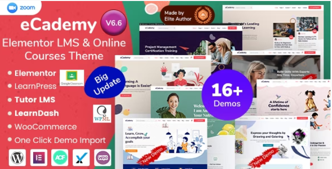 eCademy Elementor LMS Online Courses v6.6